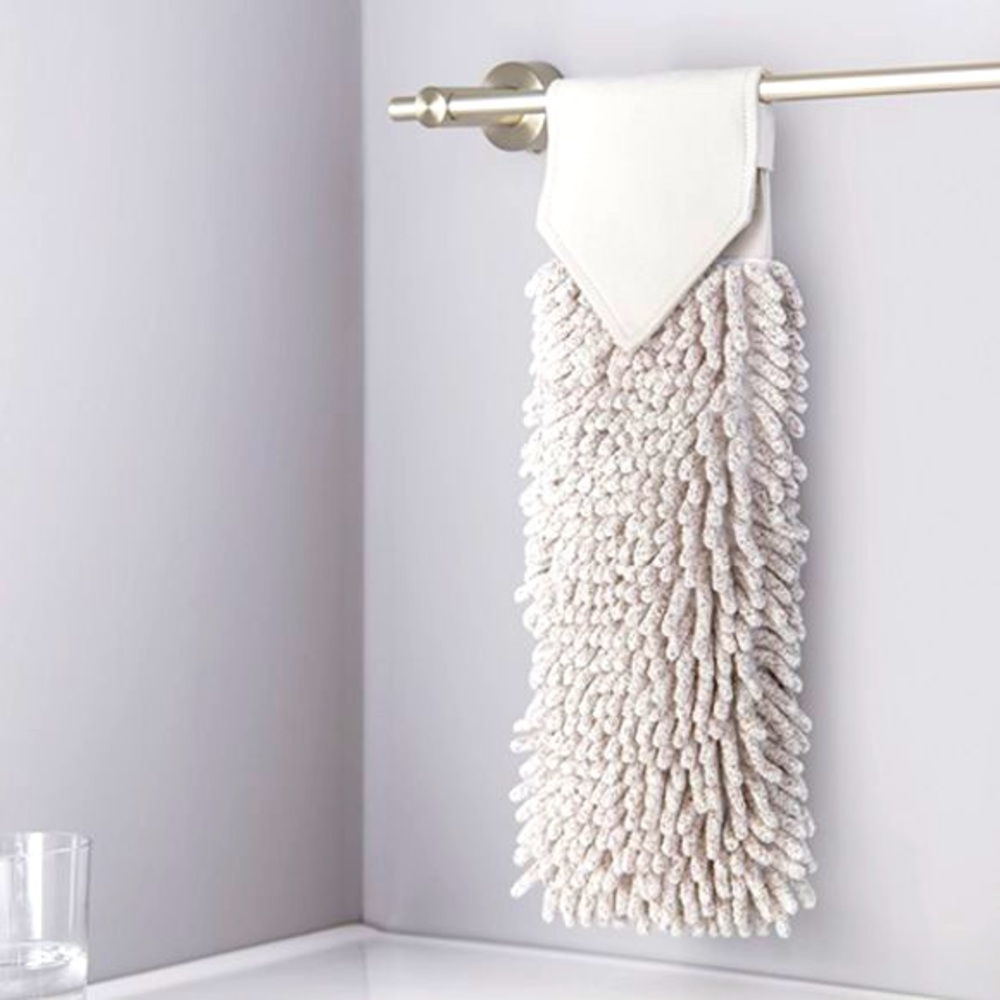 NWT Norwex Heathered Oatmeal Chenille Hand Towel